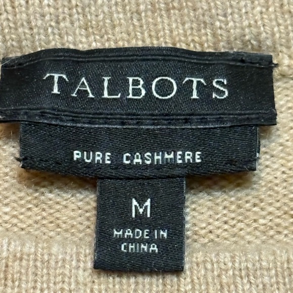 Talbots Pure Cashmere Tan Women's Sweater size Medium. - Picture 8 of 9